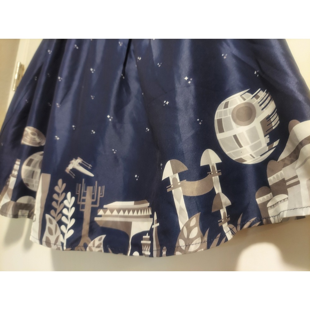 Her Universe Star Wars Disney Parks Border Print Skirt Navy Blue XS New - Picture 3 of 10